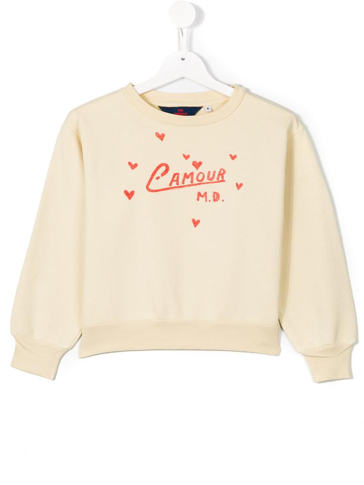 The Animal Observatory L'amour Sweatshirt, Girl's, Size: 10 Yrs, Nude/neutrals