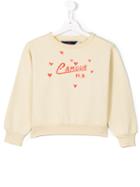 The Animal Observatory L'amour Sweatshirt, Girl's, Size: 10 Yrs, Nude/neutrals