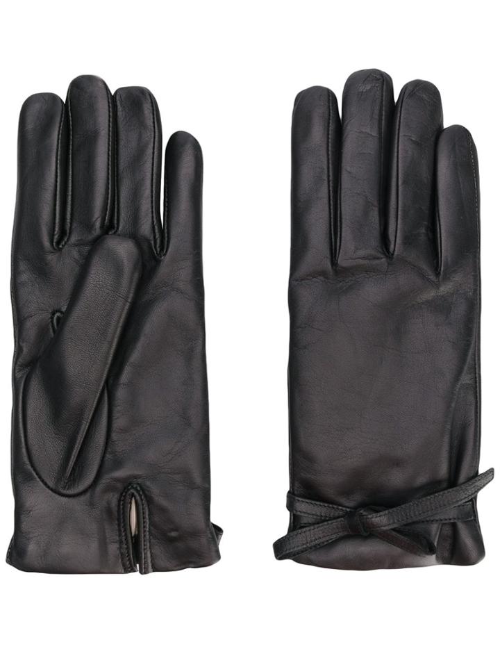 L'autre Chose Wool Lined Gloves - Black