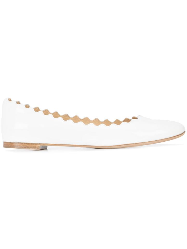Chloé Lauren Ballet Flats - White