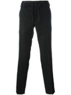 Haider Ackermann Slim-fit Trousers, Men's, Size: 52, Black, Cotton/linen/flax/mohair/leather