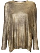 Avant Toi Round Neck Top - Metallic