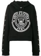 Filles A Papa - Squad Embellished Hoodie - Women - Cotton - 2, Black, Cotton