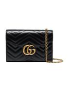 Gucci Black Gg Marmont Mini Bag