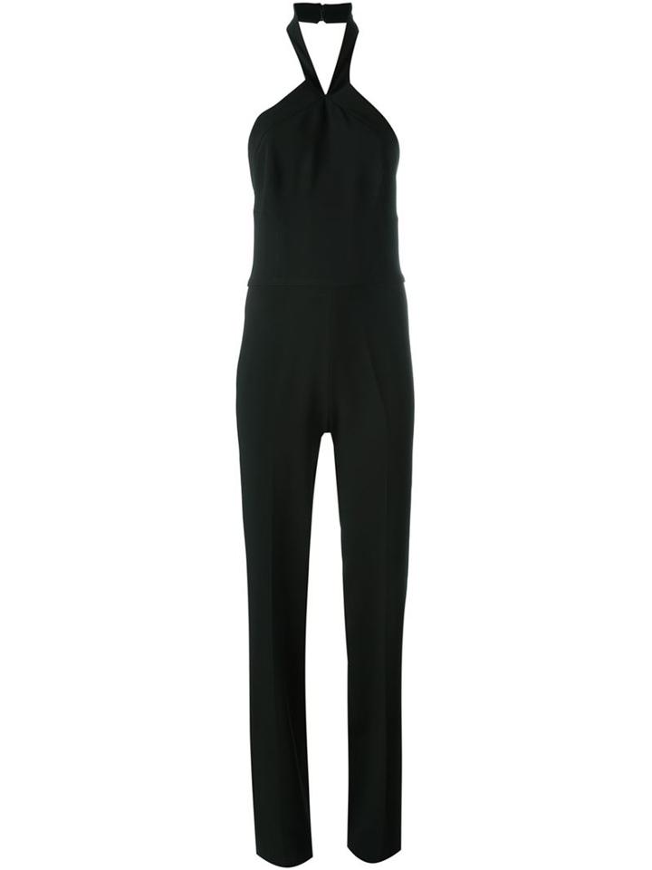 Ermanno Scervino Halterneck Jumpsuit, Women's, Size: 46, Black, Spandex/elastane/acetate/viscose
