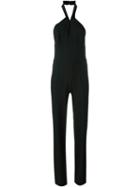 Ermanno Scervino Halterneck Jumpsuit, Women's, Size: 46, Black, Spandex/elastane/acetate/viscose