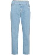 Off-white Mid Rise Denim Cropped Jeans - Blue