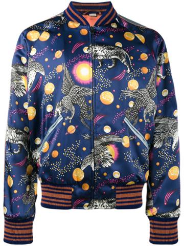 Gucci - Space Animal Print Bomber Jacket - Men - Silk/viscose - 46, Blue, Silk/viscose