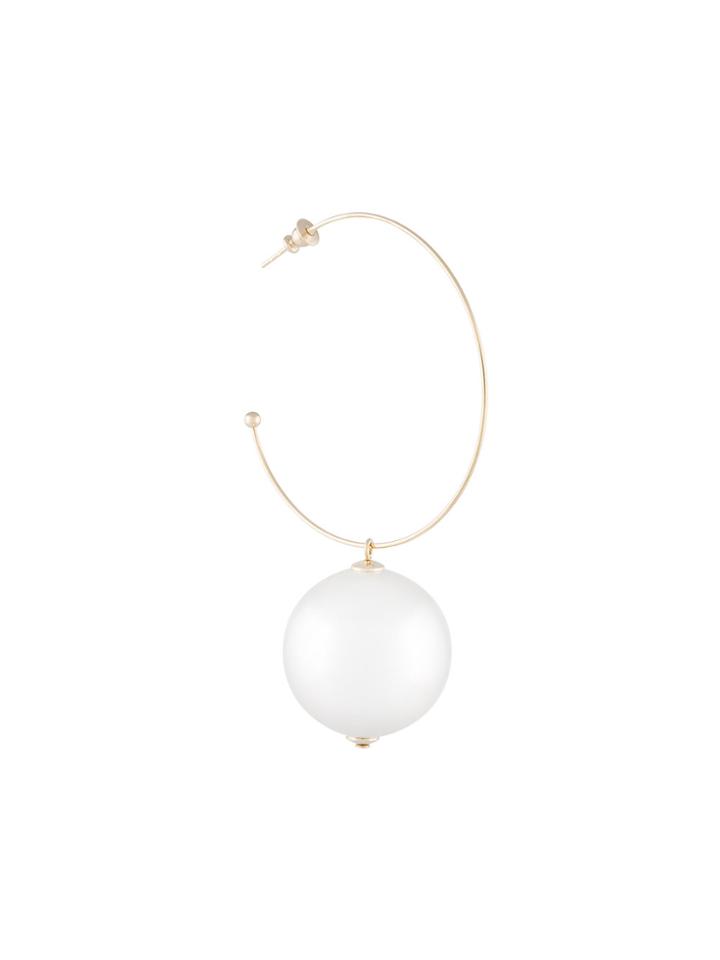 Simone Rocha Hoop Pearl Single Earring - Metallic