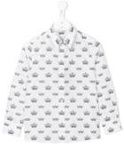 Dolce & Gabbana Kids Crowns Print Shirt, Boy's, Size: 6 Yrs, White