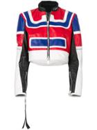 Unravel Project Color Block Cropped Jacket - Multicolour