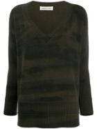 Lamberto Losani Camouflage Wool Blend Jumper - Green