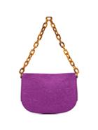 By Far Purple Pelle Chain Shoulder Bag
