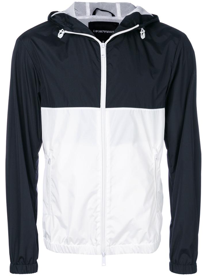 Emporio Armani Colour Block Rain Jacket - Blue