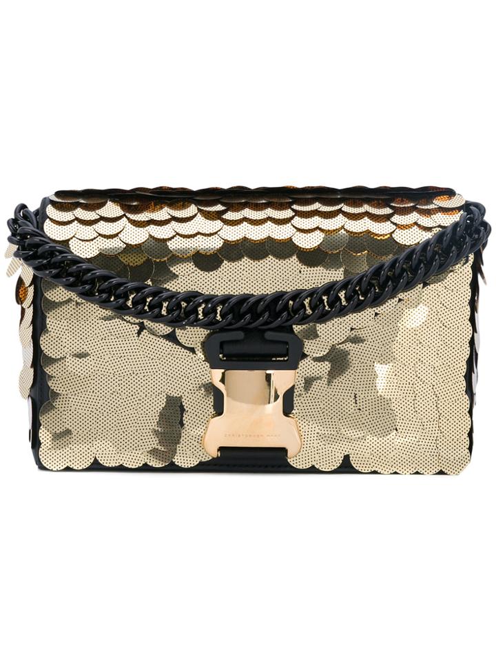 Christopher Kane Sequin Devine Shoulder Bag - Yellow & Orange
