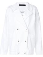 Federica Tosi Boxy Double Breasted Jacket - White