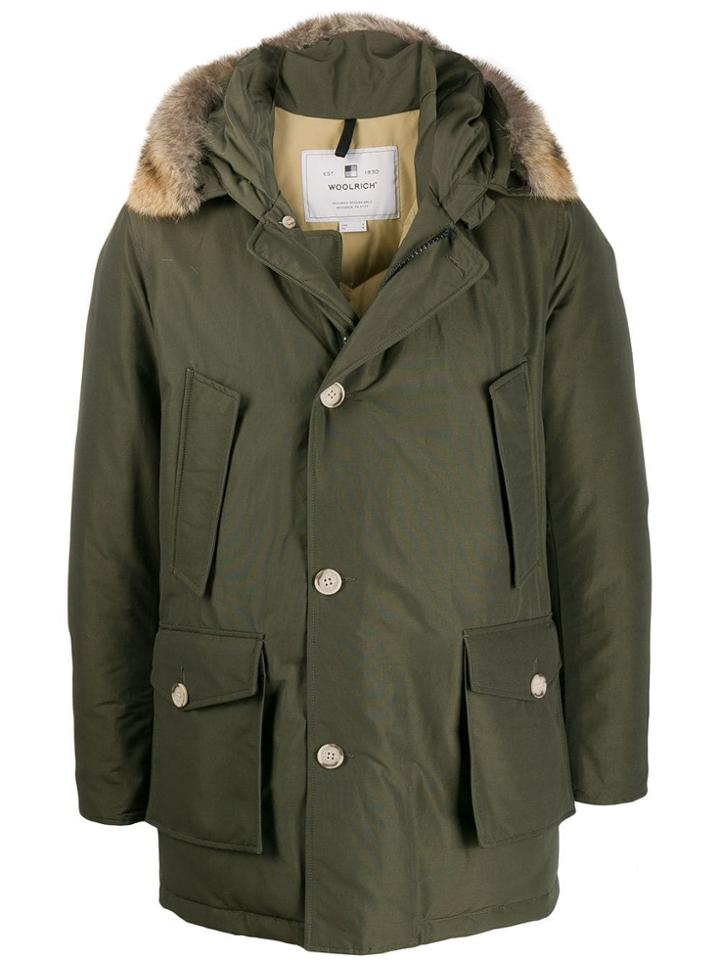 Woolrich Hooded Padded Jacket - Green
