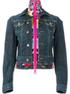 Dsquared2 Layered Denim Jacket, Women's, Size: 42, Blue, Cotton/spandex/elastane