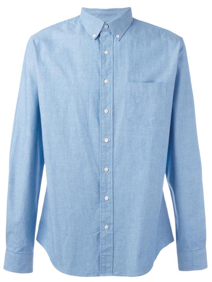 Schnaydermans 'leisure Japanese Chambray One' Shirt, Men's, Size: Large, Blue, Cotton