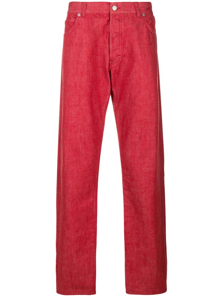 Jil Sander Vintage Straight-leg Jeans - Red