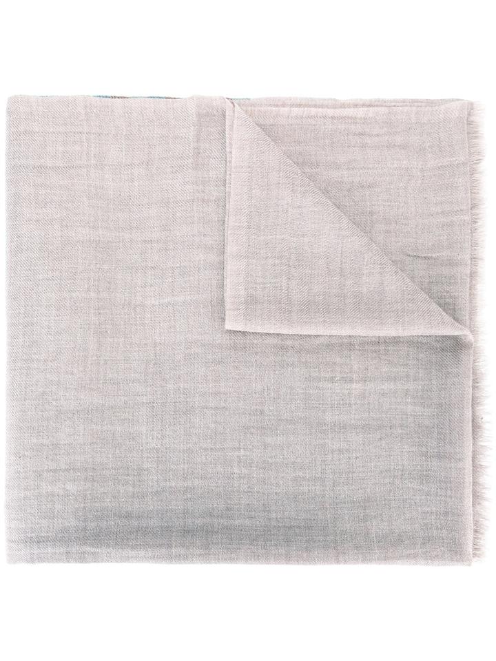 Loro Piana Printed Scarf, Women's, Brown, Silk/cashmere
