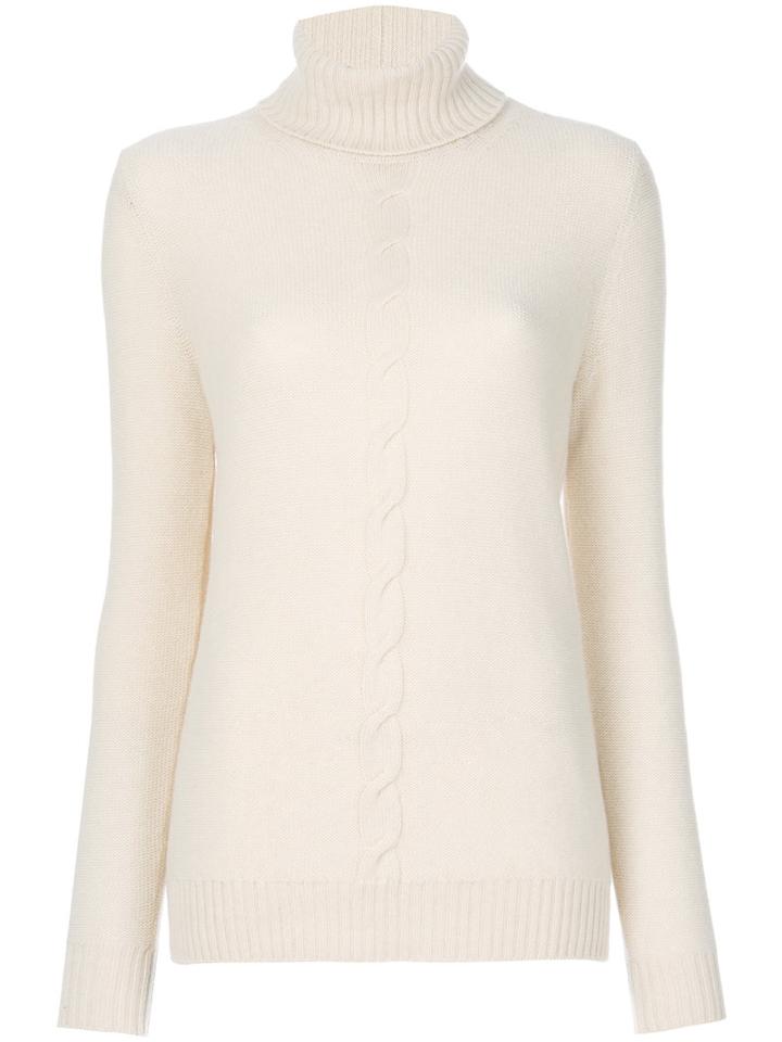 Loro Piana - Turtleneck Sweater - Women - Cashmere - 44, Nude/neutrals, Cashmere