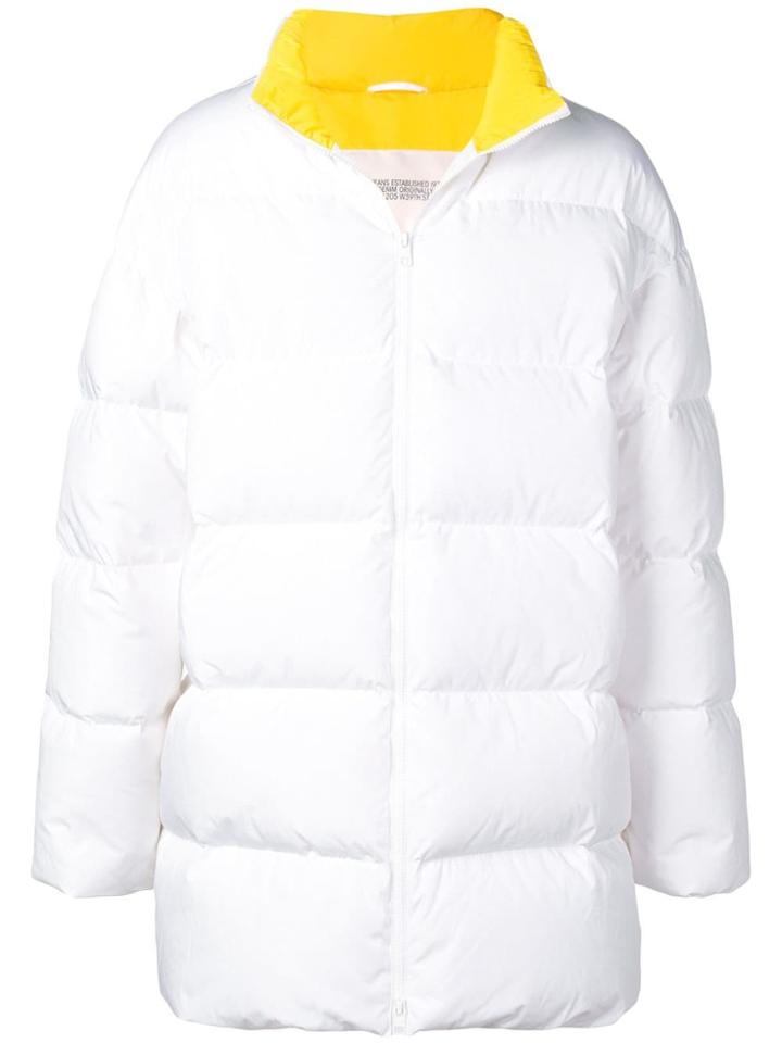 Calvin Klein Jeans Est. 1978 Rear Logo Coat - White
