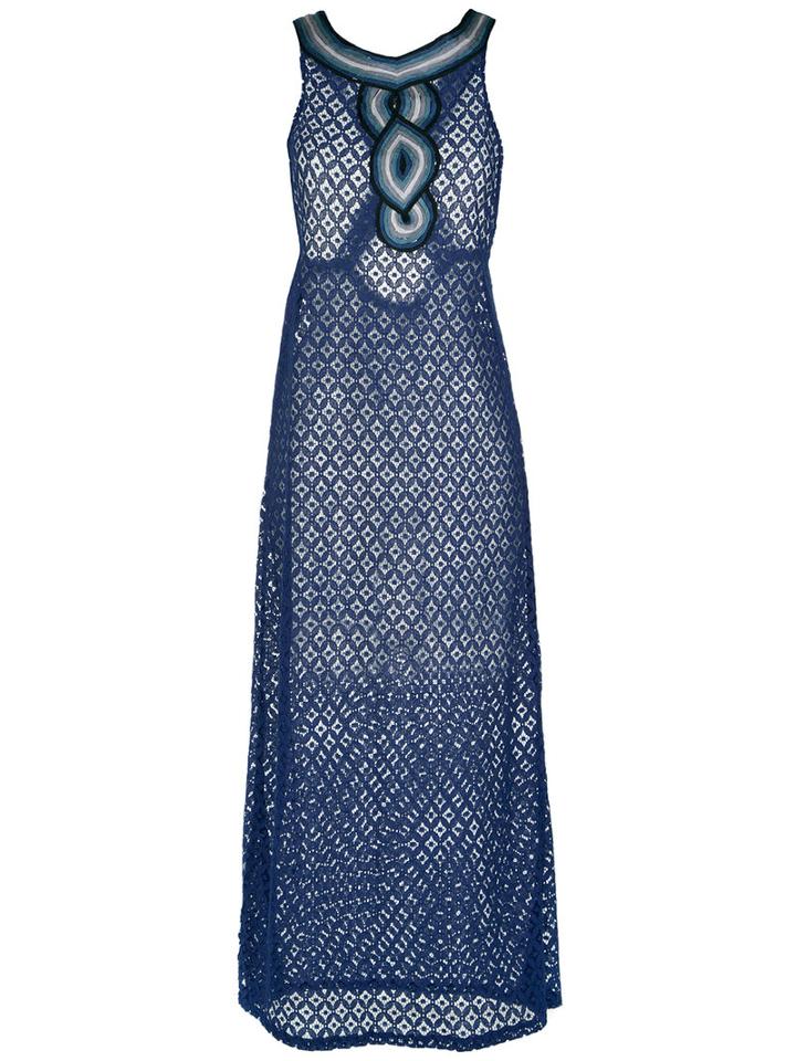 Brigitte - Maxi Kaftan - Women - Cotton - M, Blue, Cotton