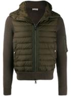 Moncler Knitted-sleeve Padded Jacket - Green