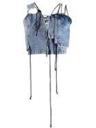Ottolinger Asymmetric Denim Top - Blue