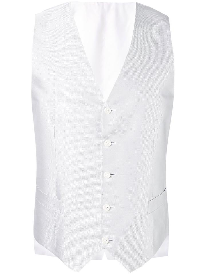 Canali - Button Up Waistcoat - Men - Silk/cupro - 48, Grey, Silk/cupro