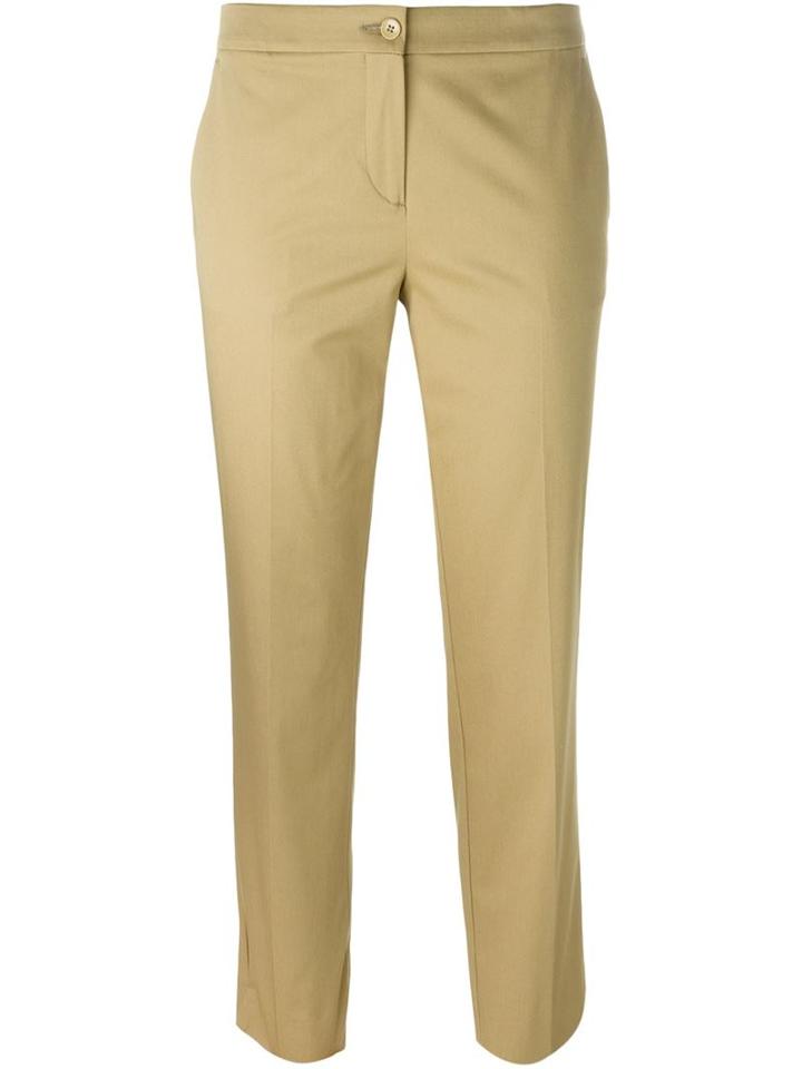 Etro Cropped Trousers, Women's, Size: 46, Nude/neutrals, Cotton/spandex/elastane