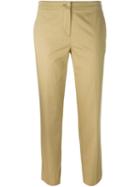 Etro Cropped Trousers, Women's, Size: 46, Nude/neutrals, Cotton/spandex/elastane