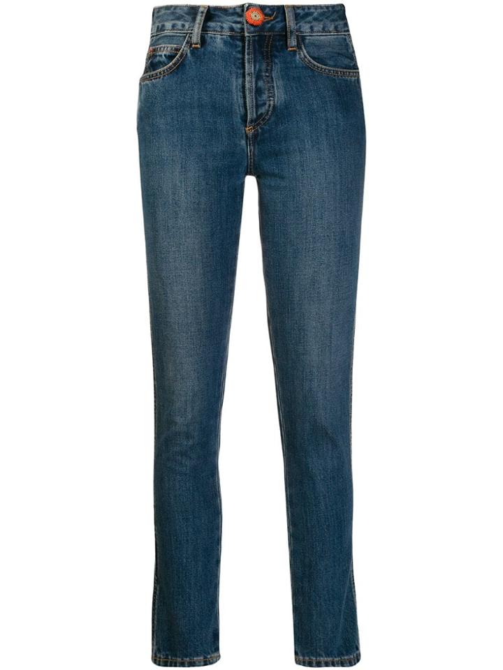 Alanui Knitted Patch Pocket Jeans - Blue