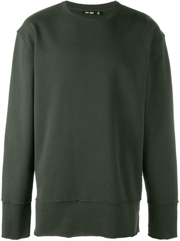 Blk Dnm Crew Neck Sweatshirt, Men's, Size: Small, Green, Cotton