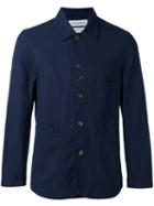 Single Breasted Coat - Men - Cotton/polyester - S, Blue, Cotton/polyester, Universal Works