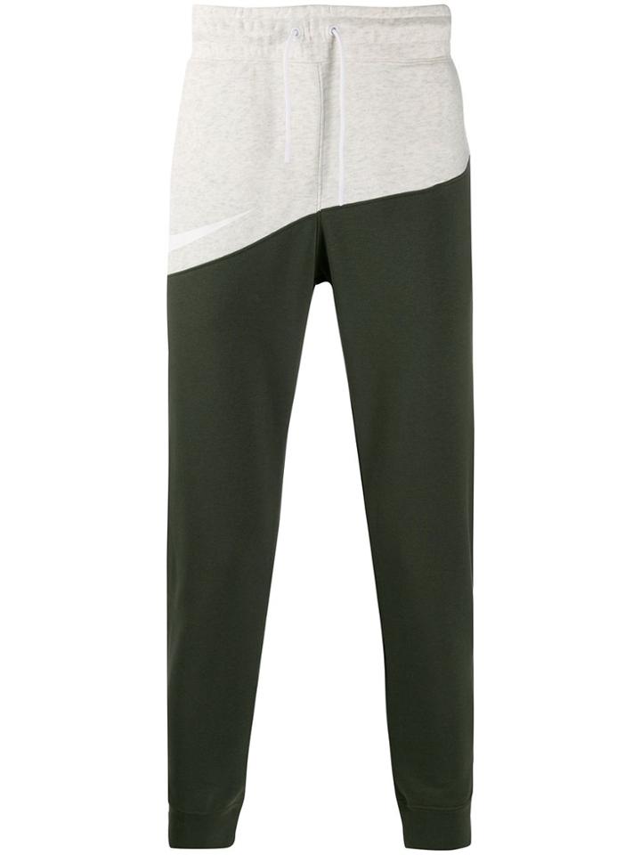 Nike Two-tone Swoosh Logo Track Pants - Green
