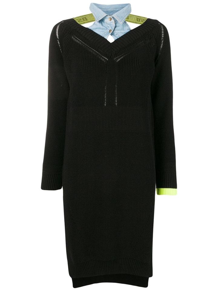 Diesel Long-sleeve Sweater Dress - Black
