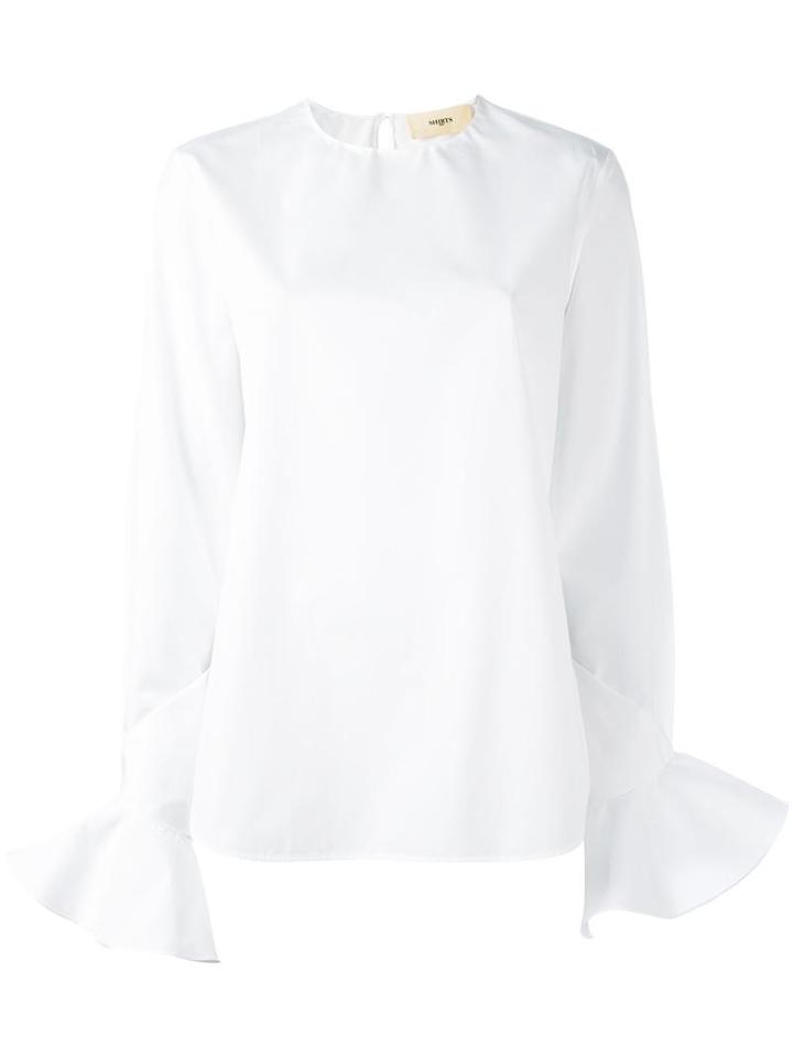 Ports 1961 Double Cuff Poplin Shirt, Women's, Size: 42, White, Cotton