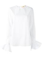 Ports 1961 Double Cuff Poplin Shirt, Women's, Size: 42, White, Cotton