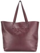 No21 Debossed Logo Shoulder Bag - Pink & Purple