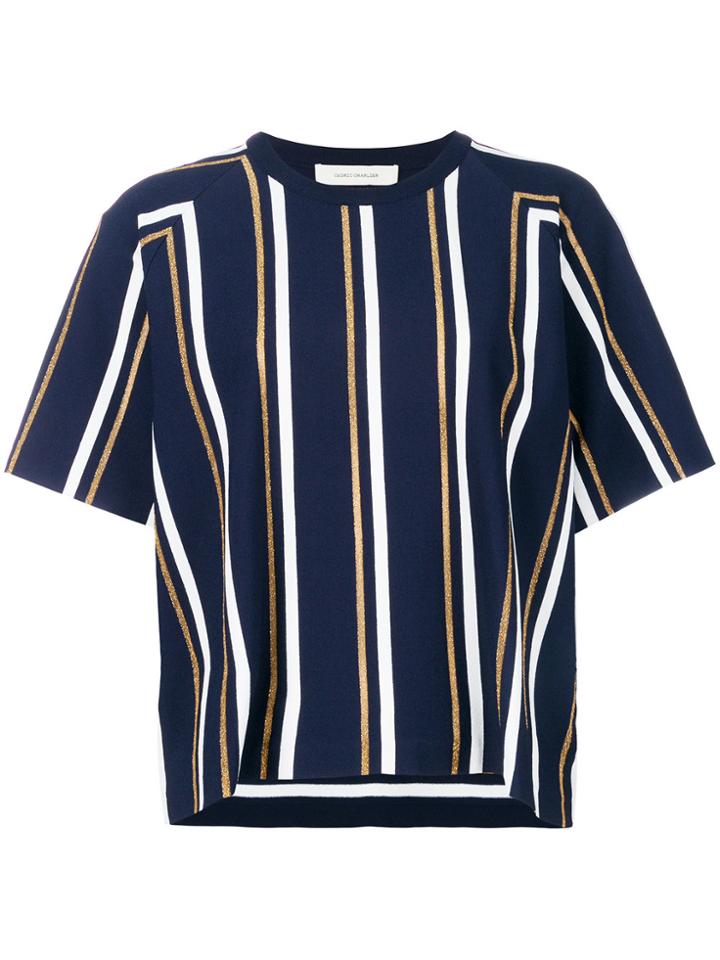 Cédric Charlier Striped T-shirt - Blue
