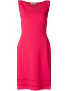 D.exterior Sleeveless V-neck Dress - Pink & Purple