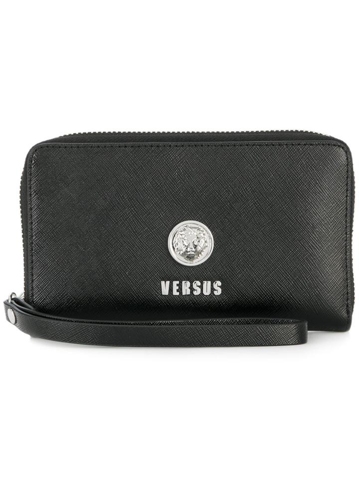 Versus Logo Embellished Wallet - Black