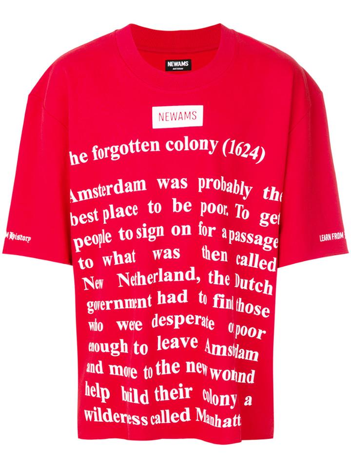 Newams Colonization Oversized T-shirt - Red