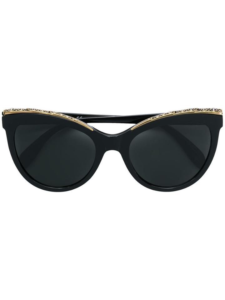 Alexander Mcqueen Eyewear Oversized Cat Eye Sunglasses - Black