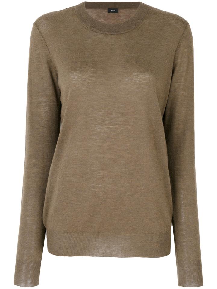 Joseph - Cashmere Fitted Top - Women - Cashmere - L, Brown, Cashmere