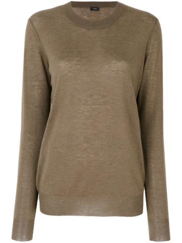 Joseph - Cashmere Fitted Top - Women - Cashmere - L, Brown, Cashmere