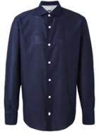 Eleventy Plain Shirt, Men's, Size: 42, Blue, Cotton