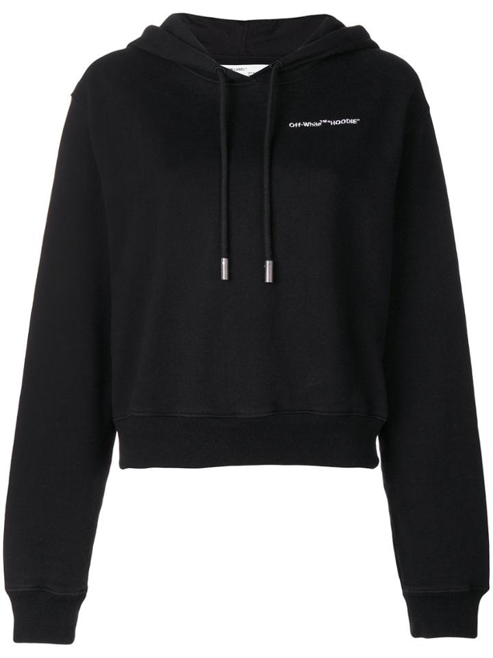 Off-white Logo Print Hoodie - Black